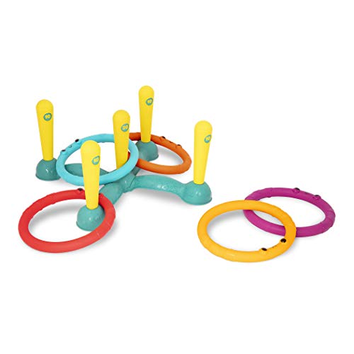 B. toys – Ring Toss Game – Indoor & Outdoor – Sling-a-Ring Toss – 12 Pieces – 5 Pegs & 5 Colorful Rings – for Toddlers, Kids – 3+ Years - style: Ring Toss Game