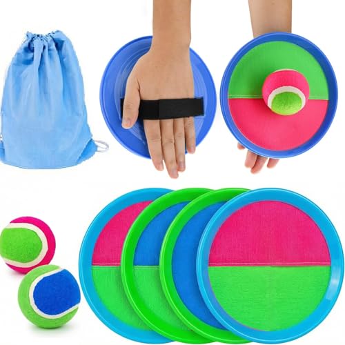 Velcro Ball Catch - Velcro Ball and Catch Game,Sticky Paddles and Balls for Kids, Beach Toys Back Yard Pool Outdoor Lawn Games Backyard Camping