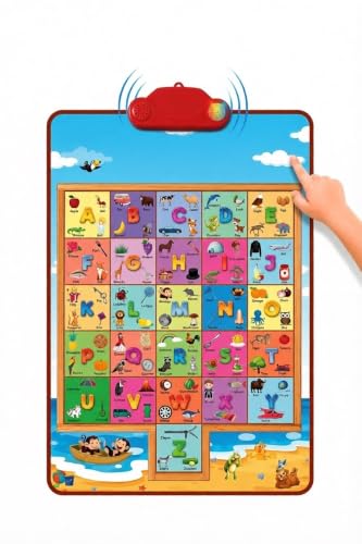 Just Smarty Interactive First 100 Words Learning Toys for 2 Year Olds | Educational First Words Alphabet Poster for Children | Learning Words for Toddlers ABC Chart | Alphabet Learning Toys for Kids - style: 100 Words