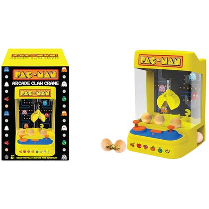 Pac-Man: Arcade Claw Crane - Core Series, Lights-Sounds Tabletop Game, Dual Joystick, Fill Pellets with Prizes, Licensed Collectible Toy, Adult-Kid 4+