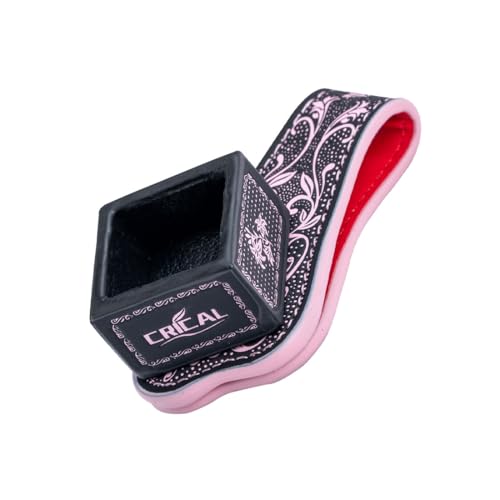 CRICAL Portable Magnetic Pool Chalk Holder Square Chalk Cube Holder Billiard Cue Accessory Gift Idea - color: Black Pink