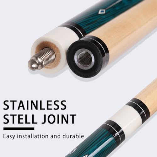 58 inch Canadian Maple Billiard Pool Cue Stick, 13mm 1/2 Maple Billiard Pool Stick, House Bar Pool Table Sticks for Men(Numerous Styles to Choose from) - color: P02