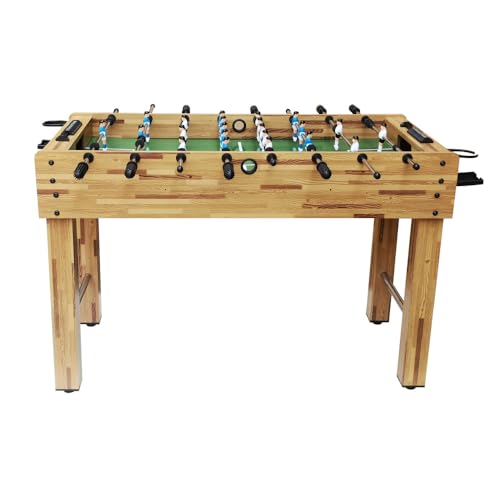 4ft Foosball Table, Soccer Football Game Table with 2 Balls, Easy to Assembly, Wooden Steel Indoor Sports Table for Home Game Room Office