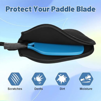 Pickleball Paddle Cover, Universal Size Neoprene Pickleball Paddle Case with Zipper and Mesh Pocket, Storage Bag Fits Most Standard Pickleball Racquets, 8.26 x 11.8 Inch