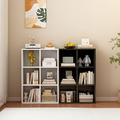 OSCHF 6-Cube Storage Shelf Bookcase, Warm White - color: Warm White, size: 6-Cube