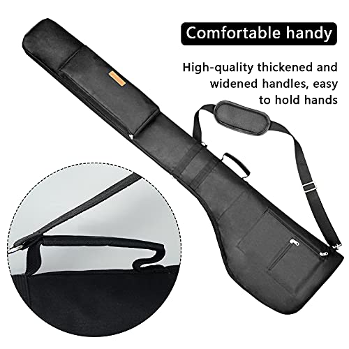 AKOZLIN Portable Golf Club Carry Bag, Foldable Small Golf Bag Holds 8-10 Clubs, Lightweight Sunday Golf Bag with Shoulder Strap for Men Women Kids Black