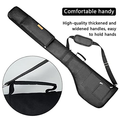 AKOZLIN Portable Golf Club Carry Bag, Foldable Small Golf Bag Holds 8-10 Clubs, Lightweight Sunday Golf Bag with Shoulder Strap for Men Women Kids Black