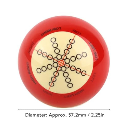 Luocute Billiards Cue Ball, Resin Training Pool Ball 57.2mm Practice Cue with Billiard Accessories for Eight