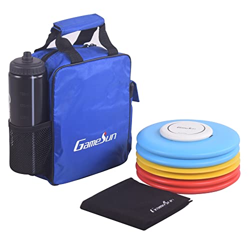 Disc Golf Set with 6 Discs and Mini Disc,Starter Disc Golf Bag,Towel - color: Blue