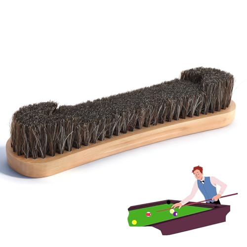 12 Inch Billiard Table Brush, Pool Table Brush Snooker Billiard Brush Pool Table Accessories with Horsehair for Efficient Cleaning Dusting and Seam Brushing