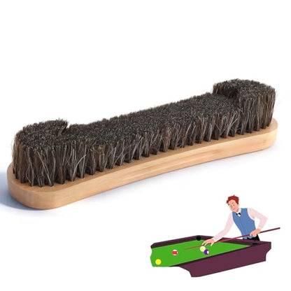 12 Inch Billiard Table Brush, Pool Table Brush Snooker Billiard Brush Pool Table Accessories with Horsehair for Efficient Cleaning Dusting and Seam Brushing