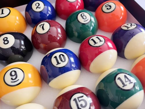 Champion Deluxe 2-1/4" Billiard Pool Ball Set Complete 16 Ball Set (Several Style Available) - color: Pro-Cup Pool Balls Set