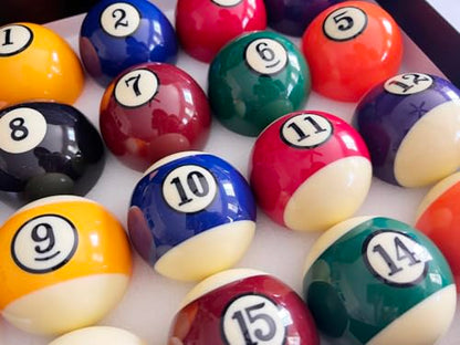 Champion Deluxe 2-1/4" Billiard Pool Ball Set Complete 16 Ball Set (Several Style Available) - color: Pro-Cup Pool Balls Set
