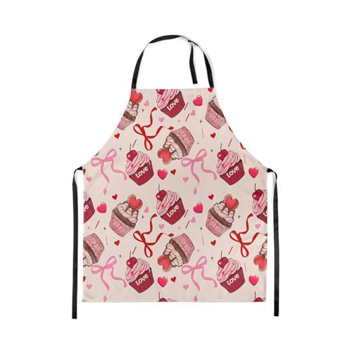Castle Fairy Cute Rabbit Deer Kitchen Apron - color: Cake Red Bow