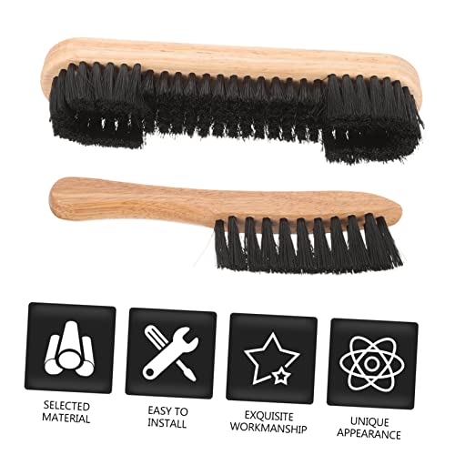 Kisangel 2pcs Pool Table Brush for Felt Billiards Chalk Snooker Cleaner Rail Brush Set Pool Table Cleaning