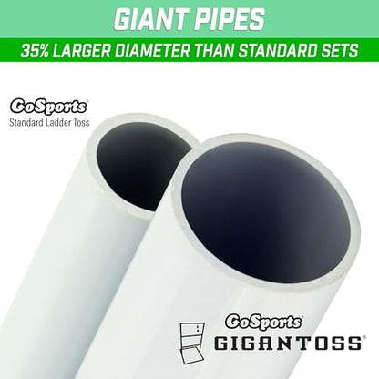 GoSports Portable Ladder Toss Game Set For Family and Friends - Weather Resistant Construction and Easy Setup for Adults and Family - Backyard Toss Game for Family Party, Cookouts & Beach Fun - style: Giant Size