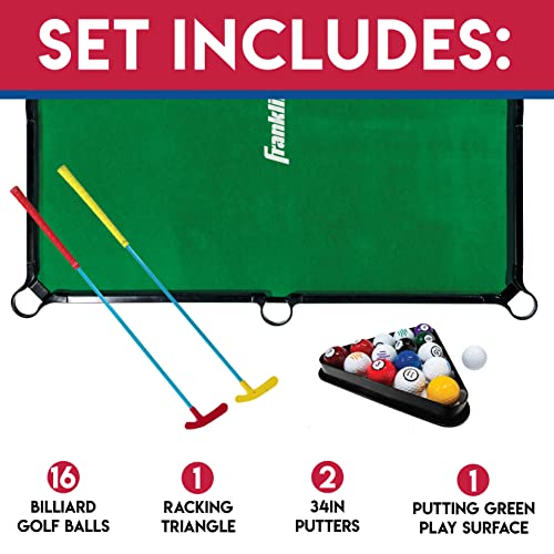 Franklin Sports Billiards Golf - Combining Billiards & Golf - Perfect for Kids and Families - Indoor Mini Game for Adults + Kids
