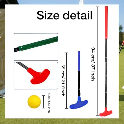 5 Set Golf Putter Bulk,Adjustable Mini Right and Left Handed Two Way Putters,with 5 Golf Balls for Women Men