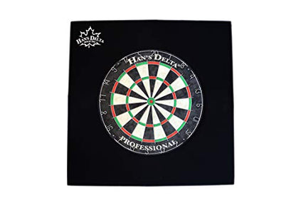 HAN'S DELTA Professional Dartboard Backboard Surround Wall Protector - color: Black Square