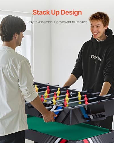 VEVOR 3-in-1/4-in-1 Combo Game Table Set, 48"/54" Air Hockey, Ping Pong & Foosball Combo, with Pucks & Pushers, Multi Combination Table for Family Game Room or Office - style: 4-in-1