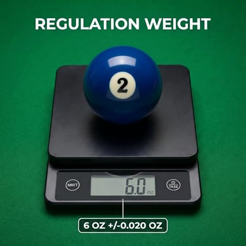 KONLLEN Single Replacement Pool Ball – 2-1/4" Regulation Size & Weight Billiard Ball Made of Phenolic Resin (Choose 1–15 or Cue Ball) - color: #2