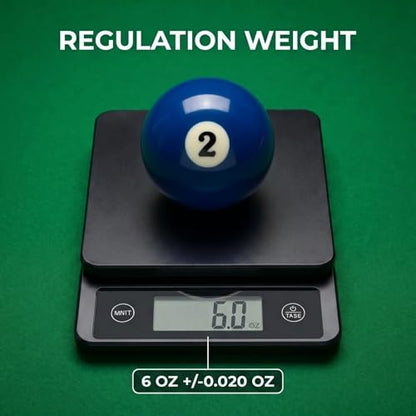 KONLLEN Single Replacement Pool Ball – 2-1/4" Regulation Size & Weight Billiard Ball Made of Phenolic Resin (Choose 1–15 or Cue Ball) - color: #2