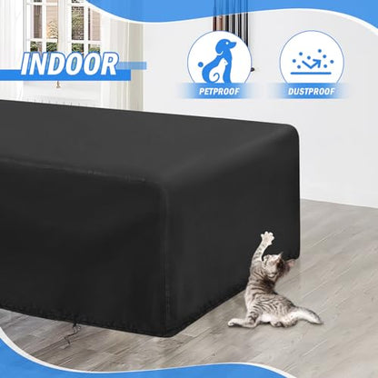 POMER Pool Table Cover - 102 inch Waterproof Table Cover for 8 Foot Snooker Billiard Tables Dustproof 7/8/9 FT Billiard Table Cover - 102x53x32 inch