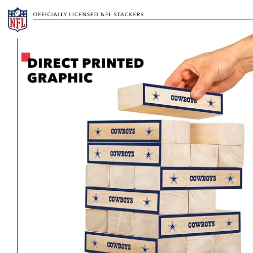 Wild Sports NFL Giant Stacking Wooden Blocks – Tumbling Tower Classic Family Game Stacks – Great Gift for Any Football Fan! - color: Dallas Cowboys