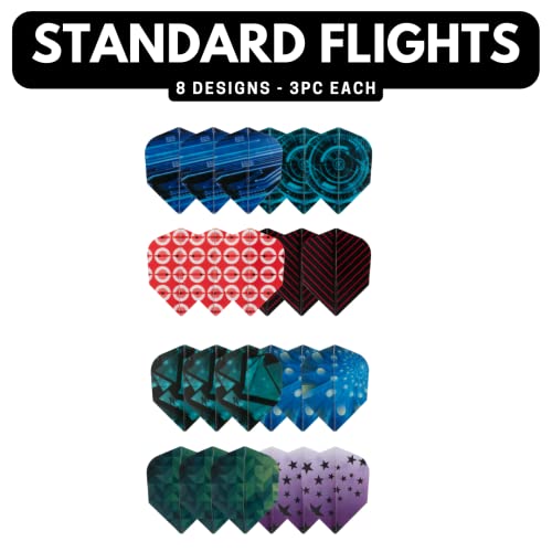 Deluxe Darts Tune up Kit Box | Flights, Sharpener, Shafts, O-Rings, Flight Savers, Accessories (10446-Flights/Shafts/Tips) - color: 10446-Flights/Shafts/Tips