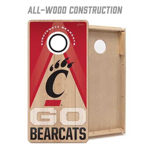 YouTheFan NCAA 2' x 4' Slogan Series Professional Wood Cornhole Game - color: Cincinnati Bearcats