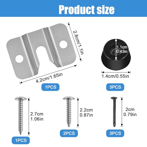 Mabor 2 Set Portable Dart Board Mounting Bracket, Includes Screws, Nails and Stabilisers Dart Board Hanging Hardware Kit Wall Bracket for Hanging Dartboard