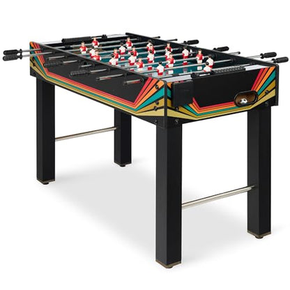 Best Choice Products Foosball Table for Kids and Adults, Game Room Soccer Game Table w/ 2 Balls, 2 Cup Holders, Ergonomic Handles, Chrome Finished Metal Bars - color: Arcade