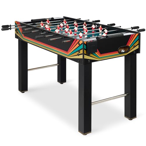 Best Choice Products Foosball Table for Kids and Adults, Game Room Soccer Game Table w/ 2 Balls, 2 Cup Holders, Ergonomic Handles, Chrome Finished Metal Bars - color: Arcade