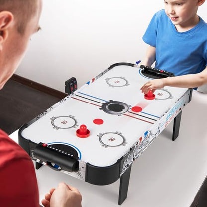 Air Hockey Table, 42" Arcades Small Air Hockey Table Top with 2 Pucks & Strikers, LED Electronic Scoring, Powerful 12V Motor, Portable Game Table for Kids & Adults, Game Room, Family Time