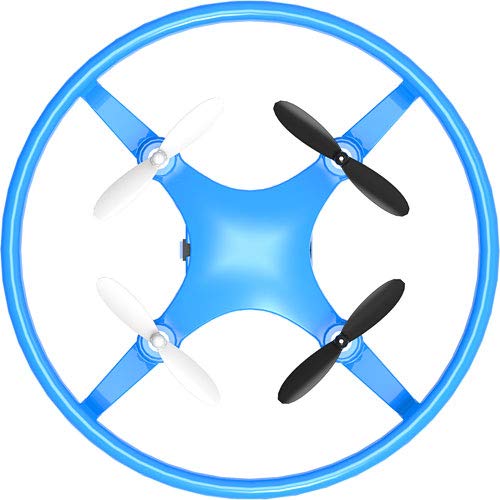 Mindscope Sky Lighter Disc Drone Blue Light Up LED Glow Stunt Action Radio Control RC Technology