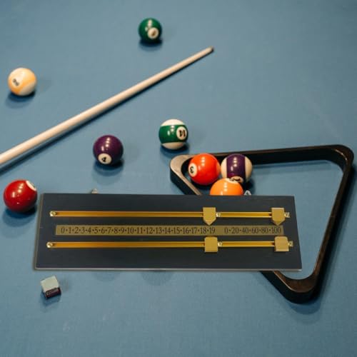 Vaveren Snooker Billiard Score Board,Shuffleboard Score Keeper,Scorer,Tabletop Game Snooker Game Accessories for Professional, Black