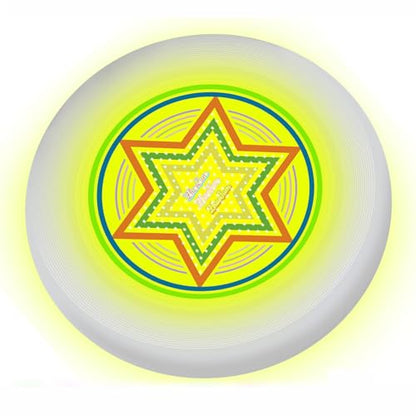 49LEDs Glow Flying Disc - Rechargeable Light Up Disc Toy with 3 Smart Modes, 175g Professional Design for Beach/Camping/Backyard Night Games