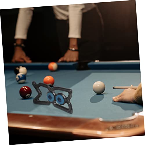 Mikikit Portable Pool Cue Bridge Head with Stable Rack Lightweight Snooker Pole Holder for Pool Table Easy to Install and Remove Suitable for Nine Ball and Professional Use