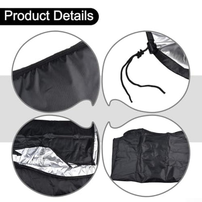 Oxford Cloth Billiard Pool Table Cover Waterproof Protective Dust Cover With Drawstring, For 8/9 Ft Tables Stitched Black Silver 210D(215x125x14CM)