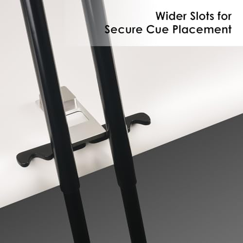 LAKE OF FIRE Pool Stick Holder - Stainless Steel Weighted Base 4-Cue Claw Holder Design, Portable Billiard Cue Organizer for Home Game Rooms - color: Silvery