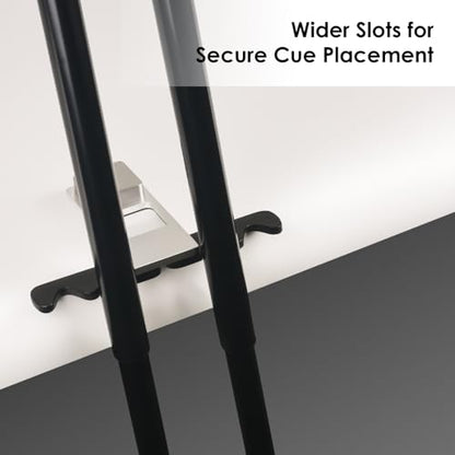 LAKE OF FIRE Pool Stick Holder - Stainless Steel Weighted Base 4-Cue Claw Holder Design, Portable Billiard Cue Organizer for Home Game Rooms - color: Silvery