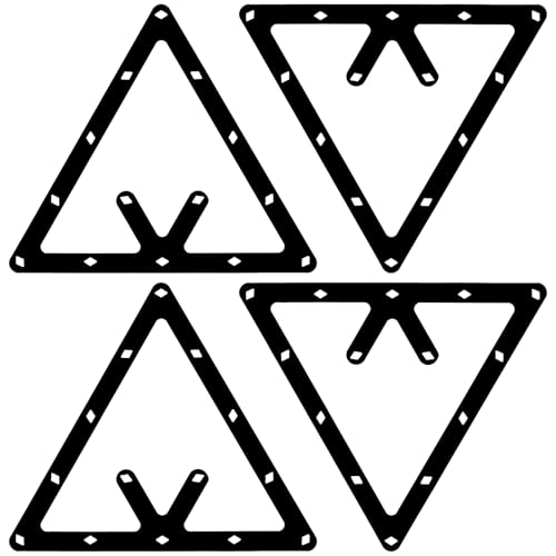 Magic Ball Rack Set - 4 Pcs Billiards Triangle Rack Holder for 8-Ball, 9-Ball, 10-Ball & Snooker, Flexible Ball Rack Sheet Billiards Balls Holder Triangle Cue Accessorie