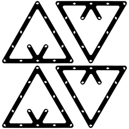 Magic Ball Rack Set - 4 Pcs Billiards Triangle Rack Holder for 8-Ball, 9-Ball, 10-Ball & Snooker, Flexible Ball Rack Sheet Billiards Balls Holder Triangle Cue Accessorie