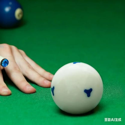 2-1/4" White Cue Balls for Pool Table,57.2mm Billiard White Ball,Red or Blue 6 Dot AAA-Grade Billard Balls,6 oz Pool Ball,A Variety of cue Balls are Available. - color: Clover