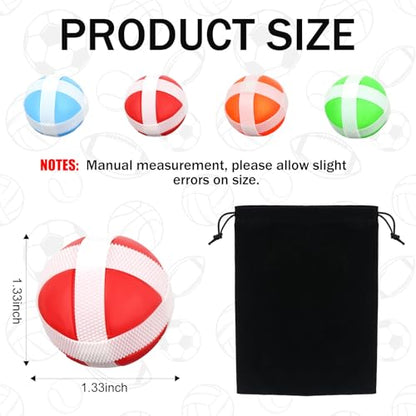 Sticky Balls for Fabric Dart Board,1.33" Non-Toxic Hook and Loop Wiffle Golf Balls,Safe Alternative to Darts for Indoor Outdoor Throwing Play,Party Family Toys with Storage Bag