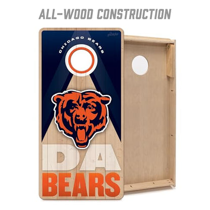 YouTheFan NFL 2' x 4' Slogan Series Professional Wood Cornhole Game - color: Chicago Bears