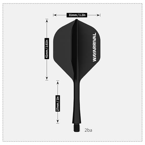 Integrated Dart Flights,All in One Dart Flights and Stems for Unbreakable Use,Universal 2BA Fit for Instant Setup,PP Material Integrated Dart Flights and shafts for Stability - style: 3 Pack