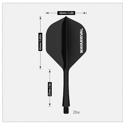 Integrated Dart Flights,All in One Dart Flights and Stems for Unbreakable Use,Universal 2BA Fit for Instant Setup,PP Material Integrated Dart Flights and shafts for Stability - style: 3 Pack