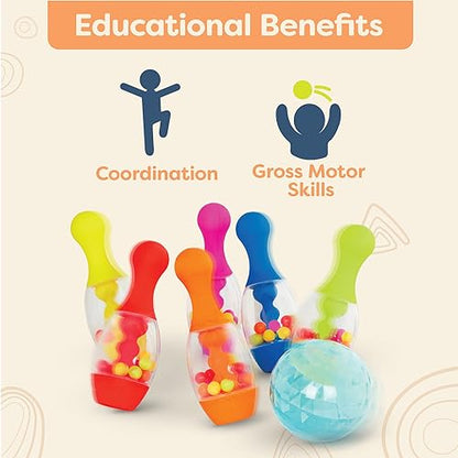 B. toys – Let's Go Bowling! – Sports and Outdoor Fun Playset – Indoor & Outdoor Game – Play Set for Toddlers, Kids – 2+ Years