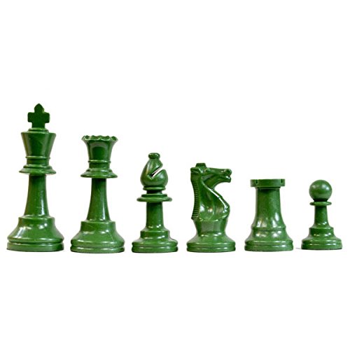 Wholesale Chess Staunton Colored Chess Pieces - color: Green